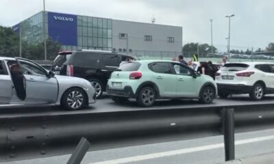 E5 Karayolunda çiftetelli oynadılar