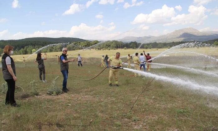 Eğirdir’de orman yangınları tatbikatı gerçekleştirildi