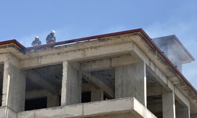 Elazığ’da çatı yangını