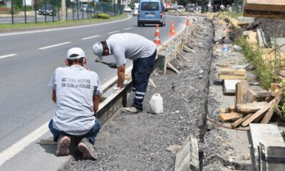 Enerji hatları çalışmalarında bozulan yollar onarılıyor