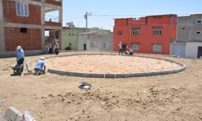 Ergani Belediyesi park ve çocuk oyun alanı yapımına devam ediyor