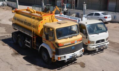 Ergani’de kullanılamaz haldeki 2 su tankeri yenilendi