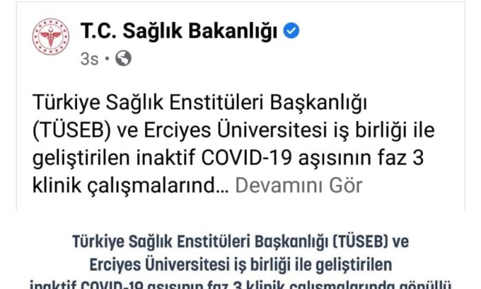 ERÜ Covid-19 aşısı için gönüllü arıyor