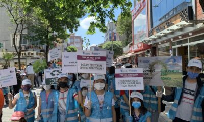 Esenler’de öğrencilerden çevre yürüyüşü