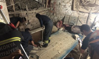Evinin bodrumunda kuyu kazarken göçükte kaldı
