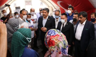 Evlat nöbetindeki ailelere destek ziyareti