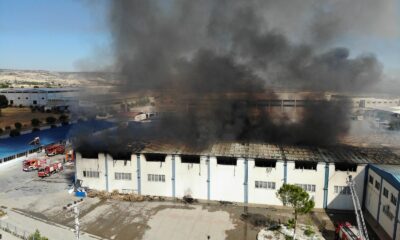 Fabrika yangını 6. saatinde halen devam ediyor