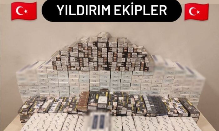 Gaziantep’te 4 bin 297 paket kaçak sigara ele geçirdi