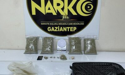 Gaziantep’te 4 kilo 110 gram uyuşturucu ele geçirildi