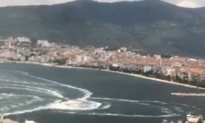 Gemlik körfezindeki müsilaj istilası vatandaş kamerasında