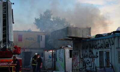 Geri dönüşüm deposunda korkutan yangın