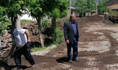 Gölbaşı beldesinde sulama kanalı temizliği