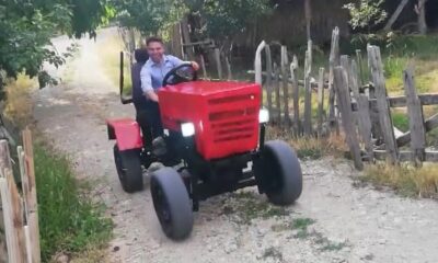 Görüp hayal etti, kendi traktörünü yaptı