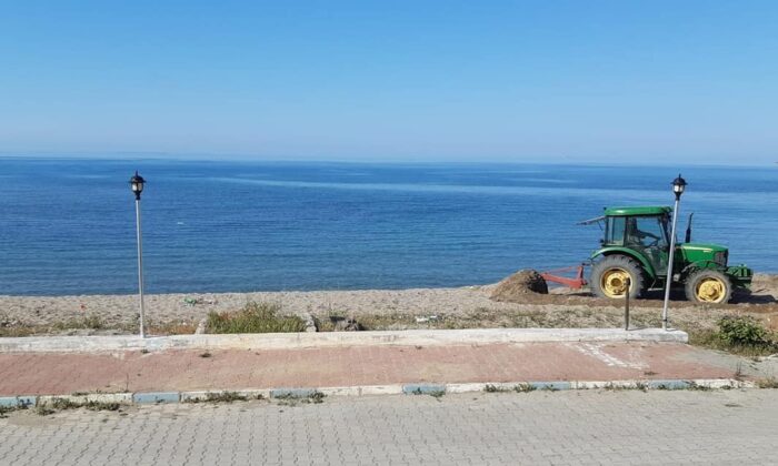 Güzelkent’te sahil düzenleme çalışmaları