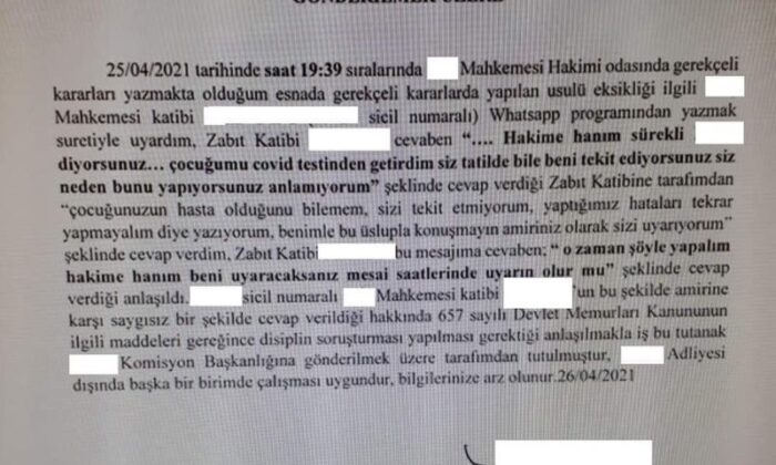 Hakime, “Beni uyaracaksanız mesai saatlerinde uyarın” deyince 100 kilometre uzaklıktaki adliyeye gönderildi