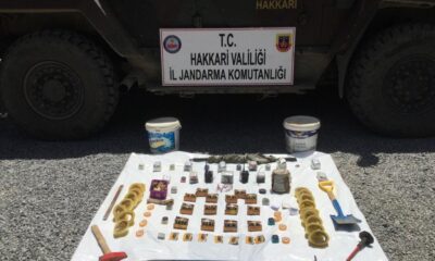 Hakkari kırsalında patlayıcı yapımında kullanılan malzeme ele geçirildi