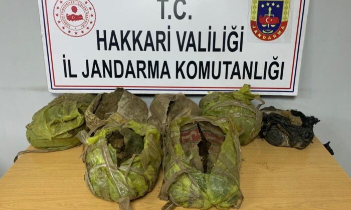 Hakkari’de 49 kilo esrar ele geçirildi