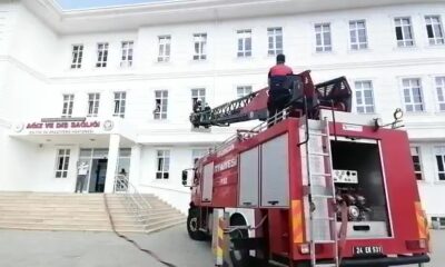 Hastanede yangın tatbikatı