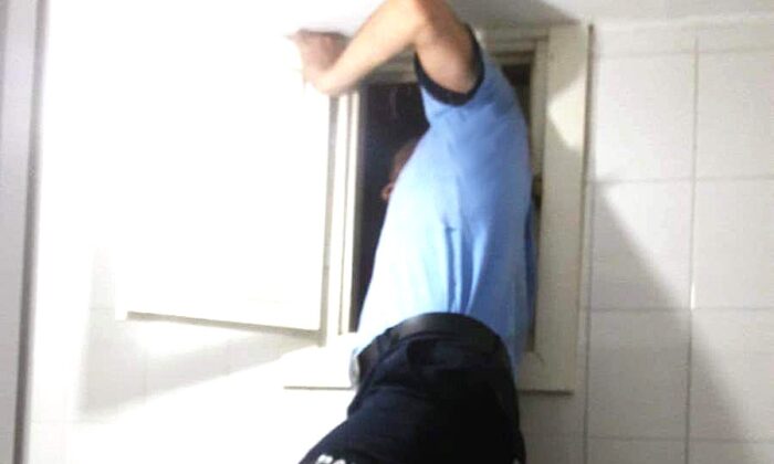 Havalandırma boşluğuna düşen kediyi itfaiye kurtardı