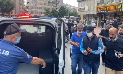 Havaya ateş eden şahıs polisi görünce kendini iş yerine kilitledi