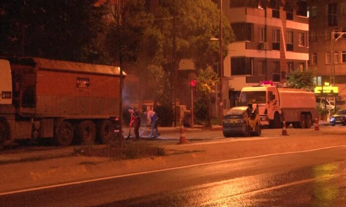 İBB’nin gece yarısı yaptığı yol çalışması vatandaşların tepkisine neden oldu