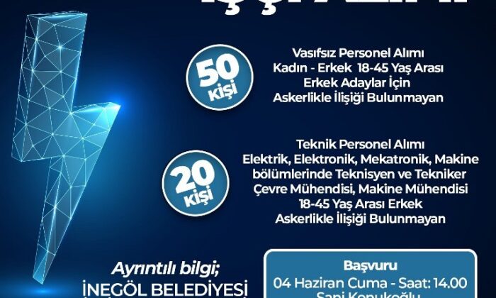 İnegöl Belediyesi’nden istihdam seferberliğine bir katkı daha
