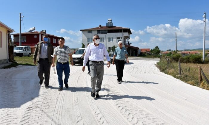 İnönü’de kilit taş çalışmaları tüm hızıyla devam ediyor