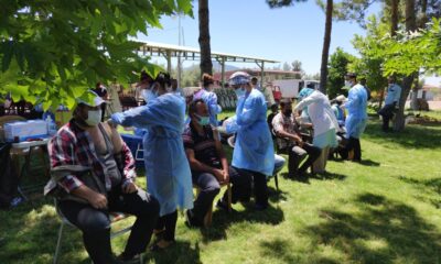 İslahiye’de yerinde aşı uygulaması işçilerle başladı