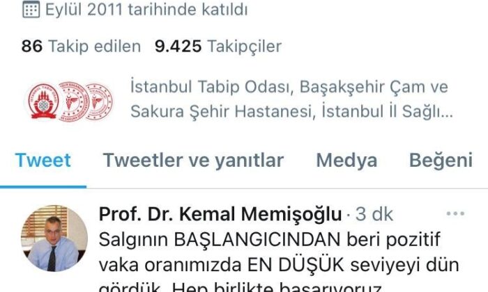 İstanbul İl Sağlık Müdürü Prof. Dr. Memişoğlu’ndan İstanbul için sevindiren açıklama
