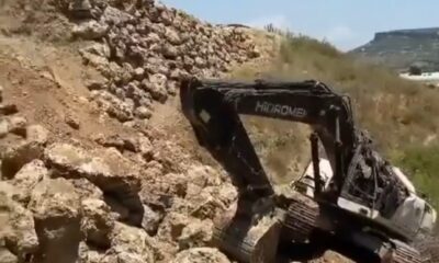 İstinat duvarı yapımında toprak kaydı: 2 yaralı