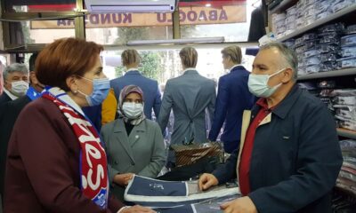 İYİ Parti Genel Başkanı Akşener esnafı dinledi