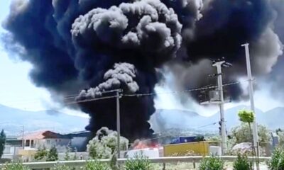 İzmir’de geri dönüşüm fabrikasında korkutan yangın