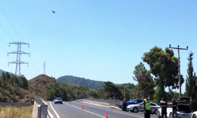 Jandarma’dan havadan ve karadan trafik denetimi