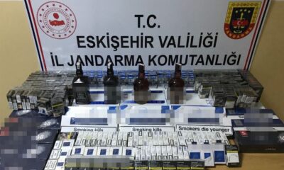 Jandarmadan kaçak sigara ve içki operasyonu
