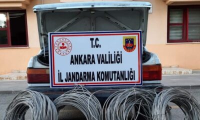 Kablo hırsızına suçüstü