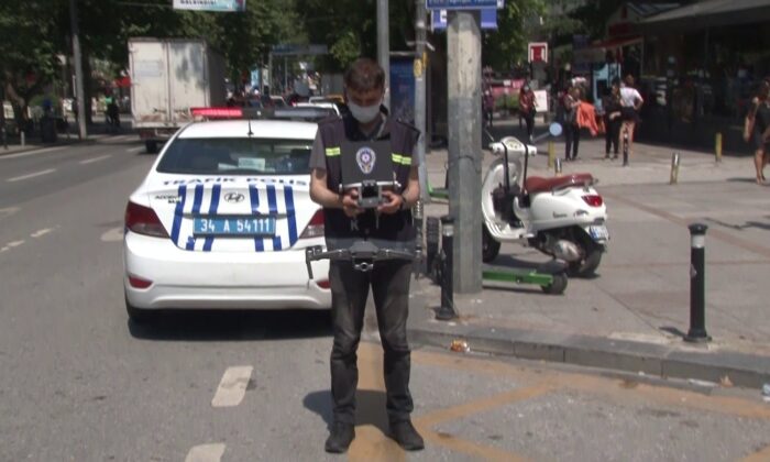 Kadıköy’de drone destekli trafik denetimi gerçekleştirildi
