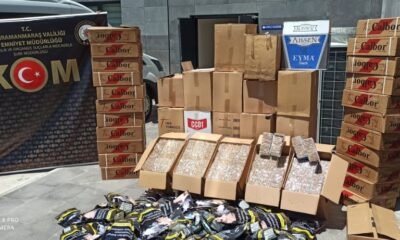 Kahramanmaraş’ta 178 bin 500 adet makaron ele geçirildi