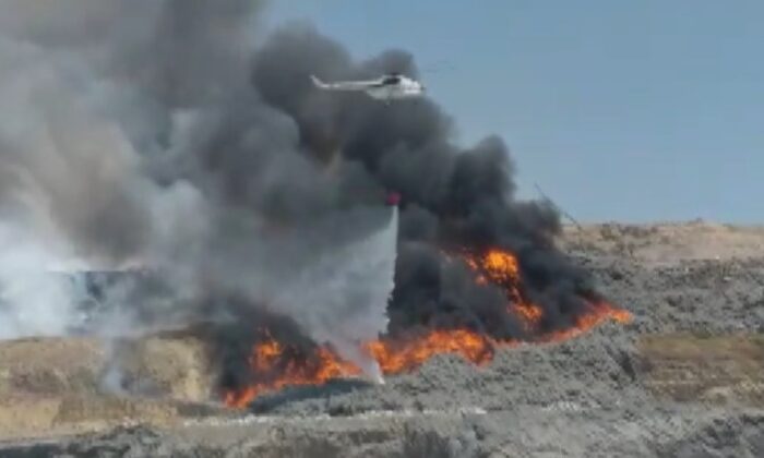 Kahramanmaraş’ta katı atık alanında yangın