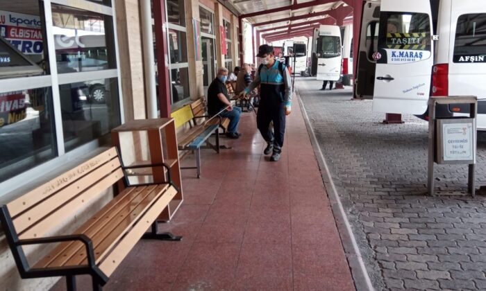 Kahramanmaraş’ta ortak kullanım alanları dezenfekte ediliyor