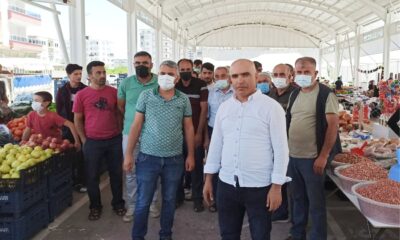 Kahta’daki pazarcılardan hal pazarında perakende satışa tepkisi