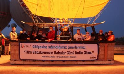 Kapadokya’da Babalar Günü gökyüzünde kutlandı