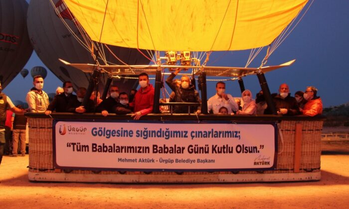 Kapadokya’da Babalar Günü gökyüzünde kutlandı