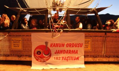 Kapadokya’da jandarmanın kuruluşunu 182.yıldönümü gökyüzünde kutlandı