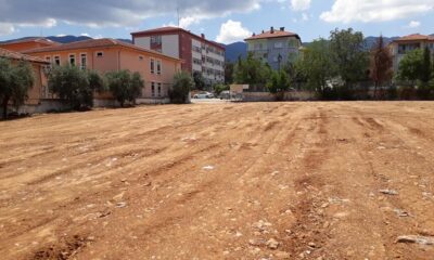 Karacasu’da geçici otopark alanı çalışmaları tamamlandı