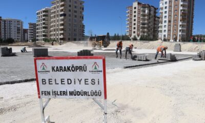 Karaköprü’de yollar kilitli parkeyle döşeniyor