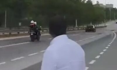 Karısını denetim noktasında bırakıp kaçtı, film gibi kovalamacayla yakalandı