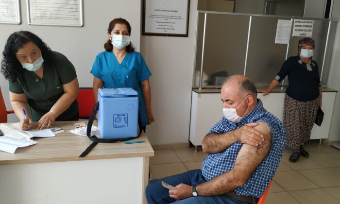 Karpuzlu’da aşılamaya ilgi büyük