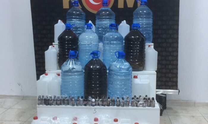 Kars’ta sahte içki ele geçirildi