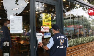 Kartal zabıtasından kademeli normalleşmede Covid -19 denetimi