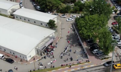 Kartal’da aşı yoğunluğu havadan görüntülendi